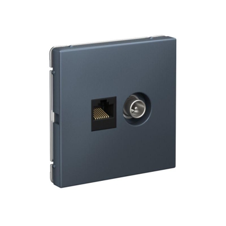 Розетка компьютерная + телевизионная 2-м ArtGallery RJ45 + TV кат.5E грифель SE GAL000789