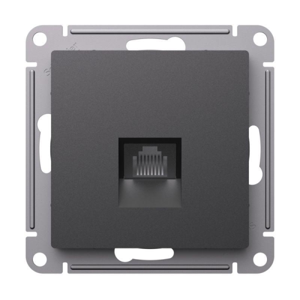 Розетка компьютерная AtlasDesign RJ45 кат.6A механизм базальт SE ATN001486