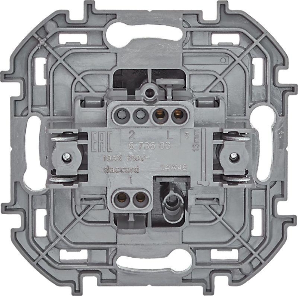 Выключатель 1-кл. Inspiria 10А IP20 250В 10AX механизм антрацит IEK 673603