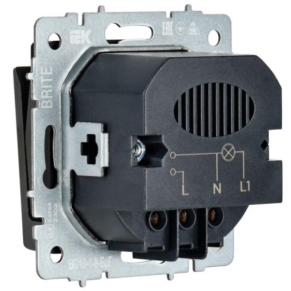 Выключатель карточный BRITE 30А ВС10-1-8-БрГ механизм графит IEK BR-V11-0-10-K53