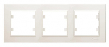 Рамка 3-м Karea горизонт. крем. Makel 56010703