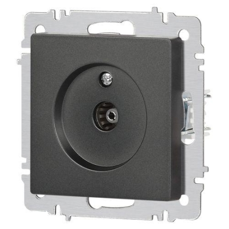 Розетка телевизионная одиночная TV СП Accent 6-301-07 IP20 графит Intro Б0063614