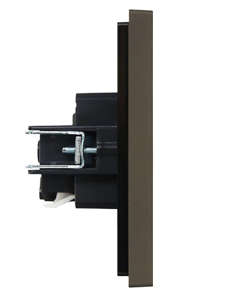 Розетка СП FORTE&PIANO FP314 16А с заземл. без защ. шторок безвинт. крепл. сер. IEK FP-R11-16-1-K03