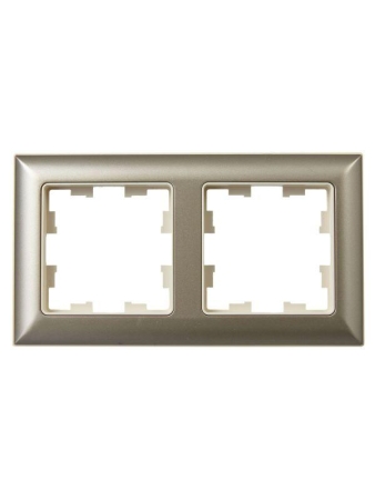 Рамка 2-м BRITE РУ-2-Бр беж./шампань IEK BR-M22-12-3-K10