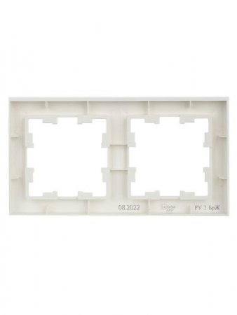 Рамка 2-м BRITE РУ-2-БрЖ жемчуж. IEK BR-M22-K36