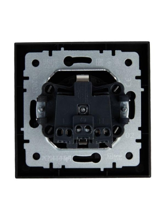 Розетка СП BRITE РСР14-1-0-БрЧ 16А в сборе с заземл. защ. шторки черн. IEK BR-R14-16-K02-F