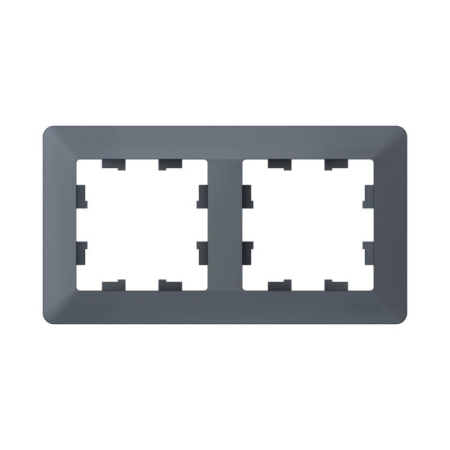 Рамка 2-м AtlasDesign Air грифель/дым. черн. SE ATN220702