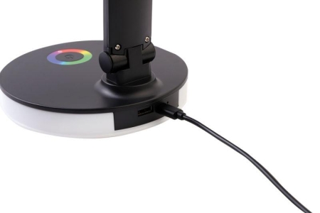 Светильник светодиодный настольный UF-822 C02 7Вт димм. 3 цвет. темп. RGB ночник черн. Ultraflash 15177