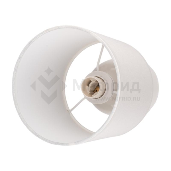Светильник настольный JH2-02-wh E14 IP20 130х130х255мм керамика; ткань; PVC-пластик бел. JazzWay 5062313