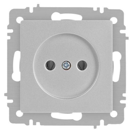 Розетка 1-м СП Accent 6-201-03 16А IP20 250В 2P алюм. Intro Б0063661