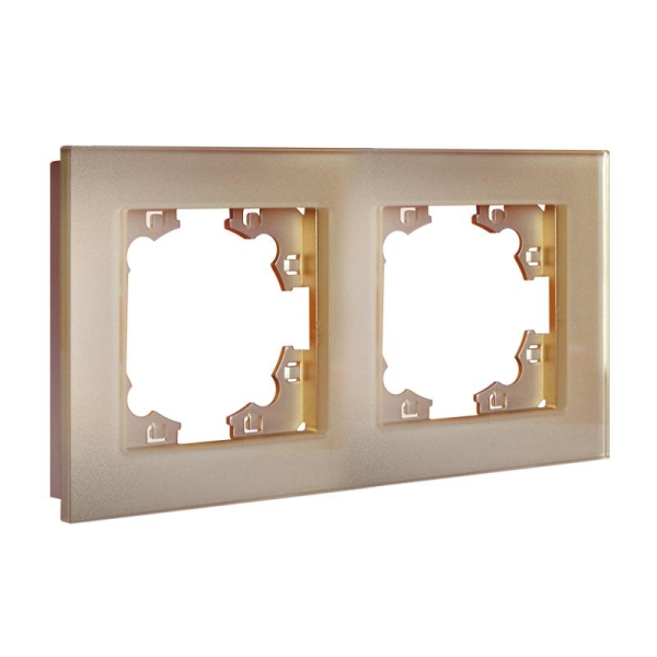 Рамка 2-м Афина стеклянная шампань UNIVersal 2279