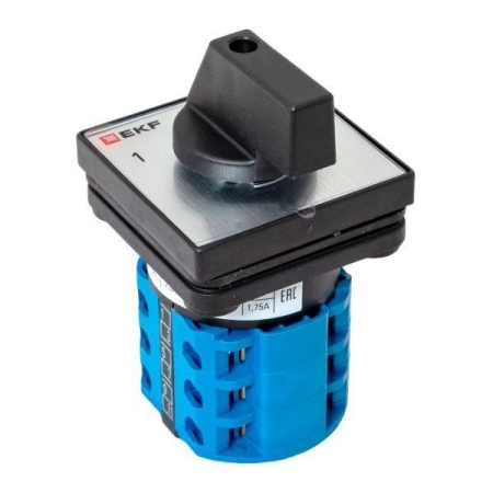 Переключатель кулачковый ПК-1-23 3п 10А "1-0-2" IP65 EKF pk-1-23-10-65
