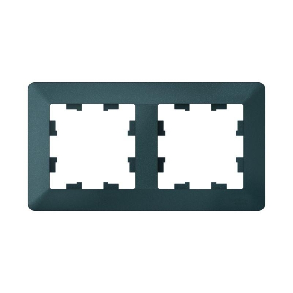 Рамка 2-м AtlasDesign Air изумруд/дым. черн. SE ATN220802