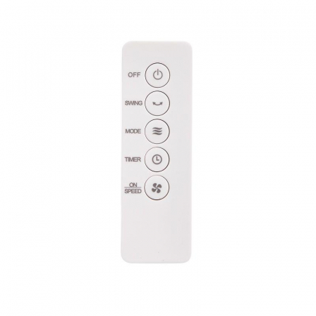 Вентилятор напольный 60Вт 5 лопастей подставка круглая д/у управление бел./син. DUX 60-0213