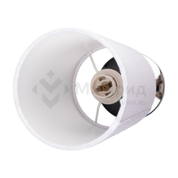 Светильник настольный JH3-01-wh E14 IP20 110х110х310мм метал.; ткань; PVC-пластик бел. JazzWay 5062344