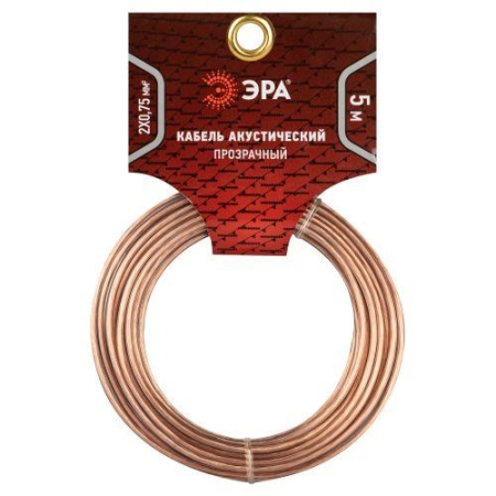 Кабель акустический 2х0.75 прозр. (уп.5м) Эра Б0059297
