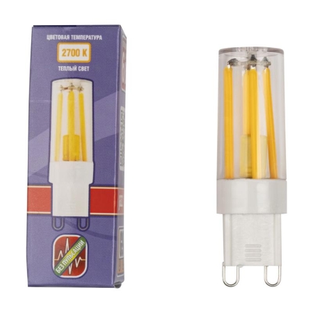 Лампа светодиодная филаментная PLED-G9 PRO 6Вт 2700К 480лм 230В d16.5х55мм JazzWay 5062610