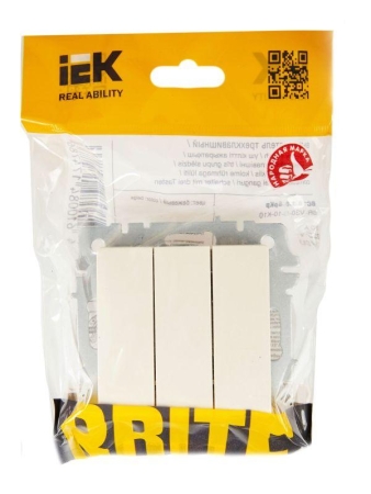 Выключатель 3-кл. СП BRITE ВС10-3-0-БрКр 10А механизм беж. IEK BR-V30-0-10-K10