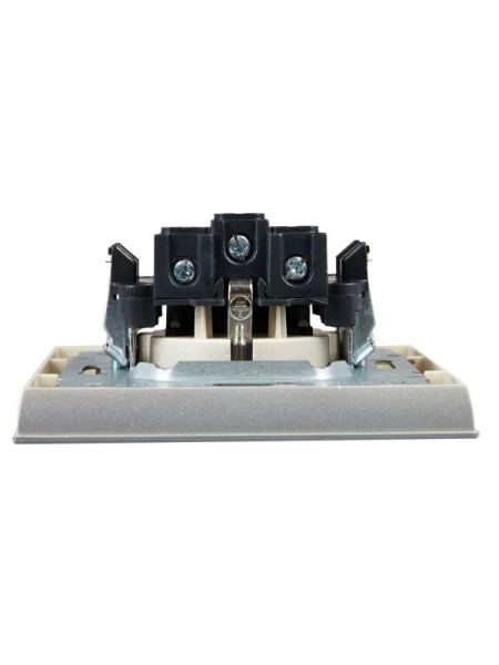 Розетка СП BRITE РСР14-1-0-БрА 16А в сборе с заземл. защ. шторки алюм. IEK BR-R14-16-K47-F