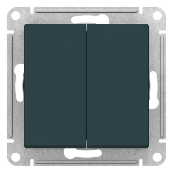 Выключатель 2-кл. AtlasDesign (сх. 2) 10А с самовозвратом механизм изумруд SE ATN000817
