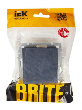 Выключатель 1-кл. СП BRITE ВС10-1-4-БрМ 10А самовозвратн. механизм маренго IEK BR-V14-0-10-K35