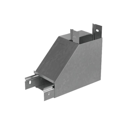 Угол для лотка вертикальный внутренний правый с разворотом трассы на 90град. 50х50 сталь 1мм "ПЛЮС" NLPDplus90-50-50-R КМ PL3821