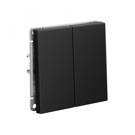 Переключатель 2-кл. ArtGallery 10AX быстрозажим. клем. механизм карбон SE GAL001065S