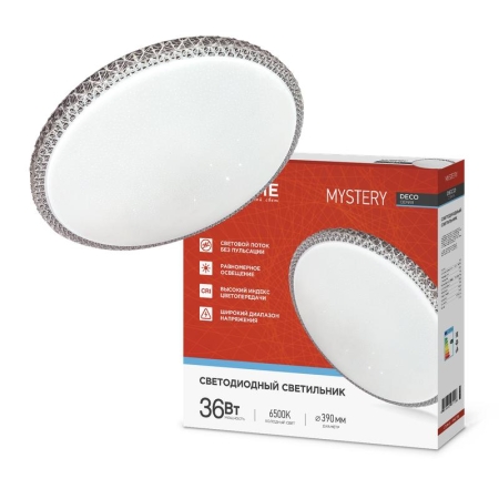 Светильник светодиодный DECO MYSTERY 36Вт 6500К 3240лм 230В 390х78мм IN HOME 4690612051598