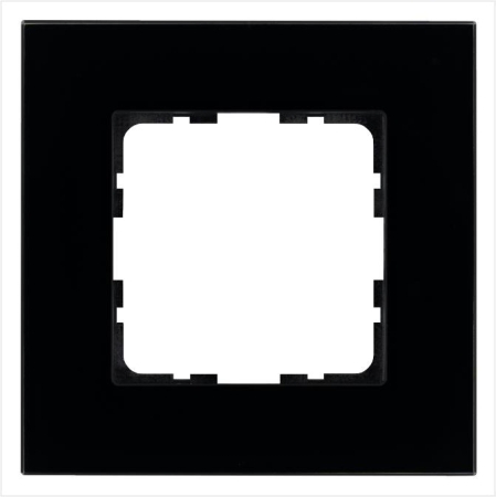 Рамка 1-м G-Glass стекло черн. Black Glass Jasmart G1001GB