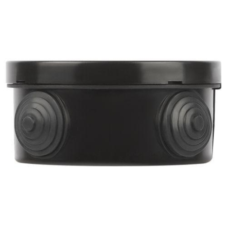 Коробка распаячная ОП 85х40мм с гермовводами 4 входа IP54 черн. KOR-85-40-4g-B Эра Б0061801