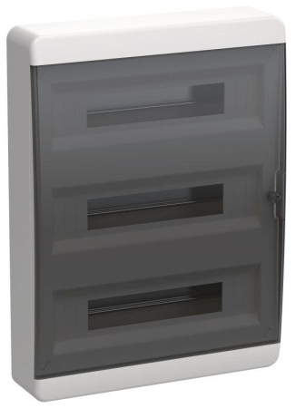 Корпус ЩРН-П-54 TEKFOR IP41 черн. прозр. дверь пластик. IEK TF5-KP12-N-54-41-K01-K03