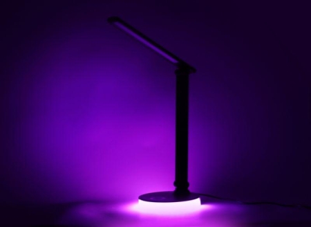 Светильник светодиодный настольный UF-822 C01 7Вт димм. 3 цвет. темп. RGB ночник бел. Ultraflash 15176