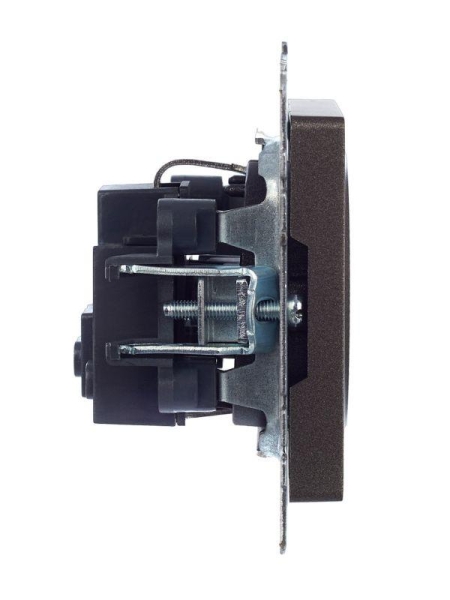 Розетка 1-м СП BRITE РС11-1-0-БрТБ 16А с заземл. без защ. шторки механизм бронза IEK BR-R11-16-K45