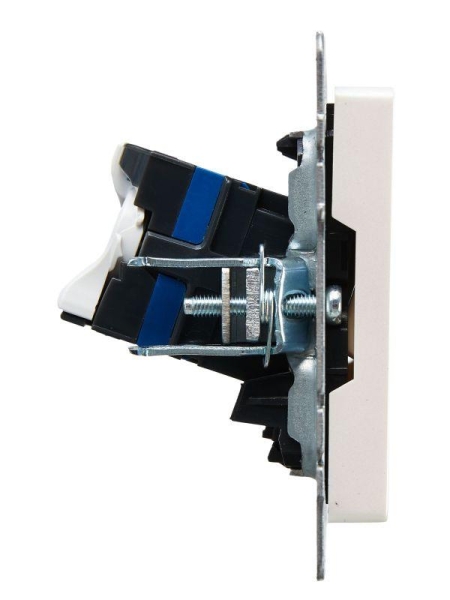 Розетка компьютерная СП RJ45 кат.6 BRITE РК11-БрЖ механизм жемчуж. IEK BR-K10-2-K36