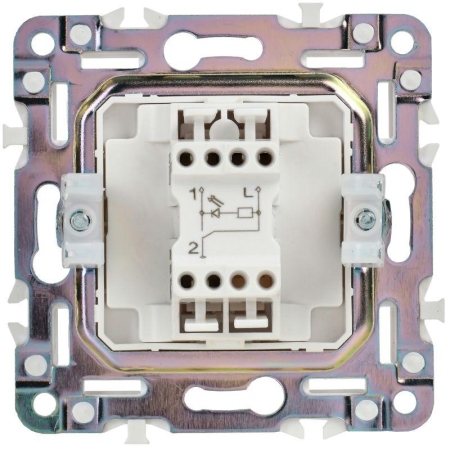 Выключатель 1-кл. SKANDY 10А SK-V07Bl с индикацией черн. IEK SK-V10-1-10-K02