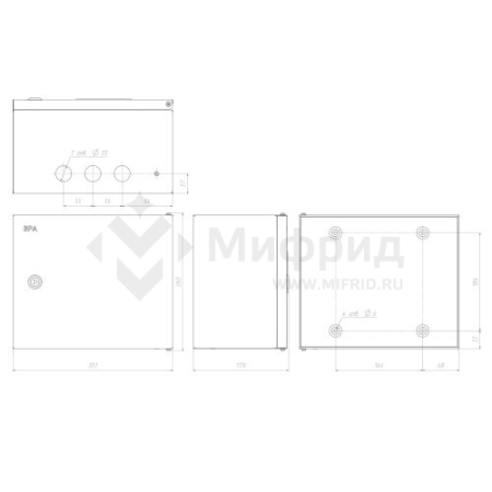 Корпус ЩМПг-02 250х300х175 IP54 NO_SIMPLE_STM_SHMPg-02_IP54 метал. Эра Б0041665