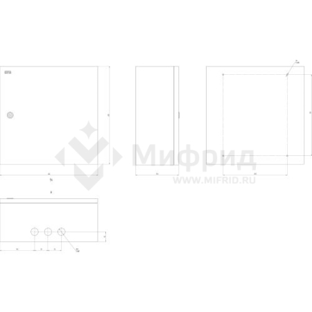 Корпус ЩМП-05 400х400х175 IP31 NO_SIMPLE_SHMP-05_IP31 метал. SIMPLE Эра Б0041656