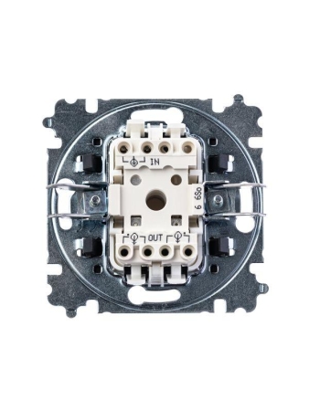 Переключатель 1-кл. СП Levit IP20 бел./дым. черн. ABB 2CHH590645A6062