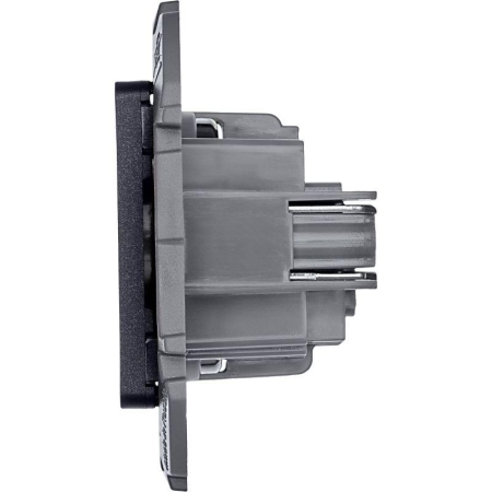 Розетка 1-м СП Inspiria 16А IP20 250В 2P механизм антрацит IEK 673713