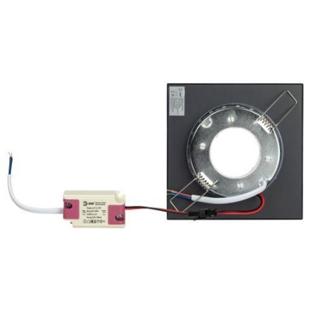 Светильник DK LD50 BK GX53 со светодиодной подсветкой встраиваемый черн. Эра Б0057473