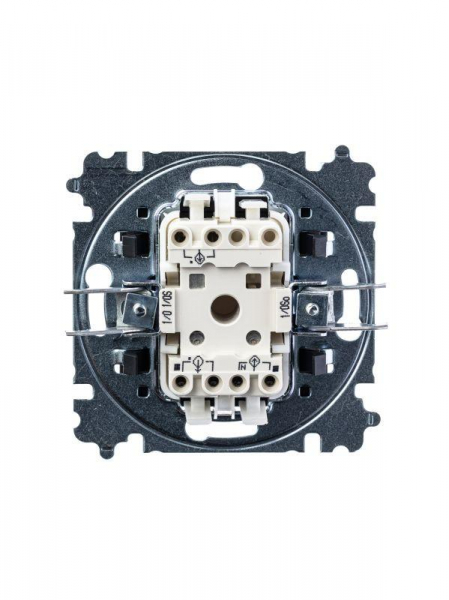 Выключатель кнопочный 1-кл. СП Levit IP20 антрацит/дым. черн. ABB 2CHH599145A6063