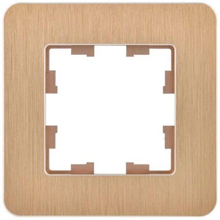 Рамка 1-м BRITE РУ-1-1-Бр метал. шампань RE AL IEK BR-M12-M-21-K37