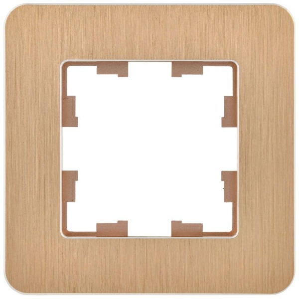 Рамка 1-м BRITE РУ-1-1-Бр метал. шампань RE AL IEK BR-M12-M-21-K37