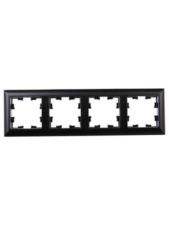 Рамка 4-м BRITE РУ-4-Бр хром/черн. IEK BR-M42-12-2-K23