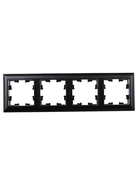 Рамка 4-м BRITE РУ-4-Бр хром/черн. IEK BR-M42-12-2-K23