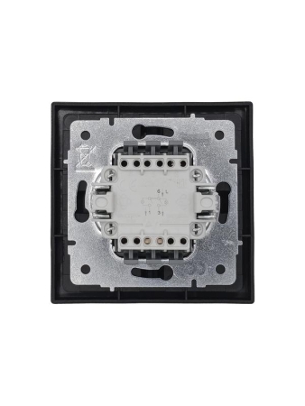 Выключатель 2-кл. с индик. СП ZIMA IP20 10А безвинт. зажим черн. бархат LEZARD 704-4288-112QC