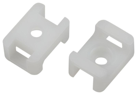 Площадка под хомуты 22х16мм с монтажным отверст. М4 NO-225-313 бел. (уп.10шт) Эра Б0066687