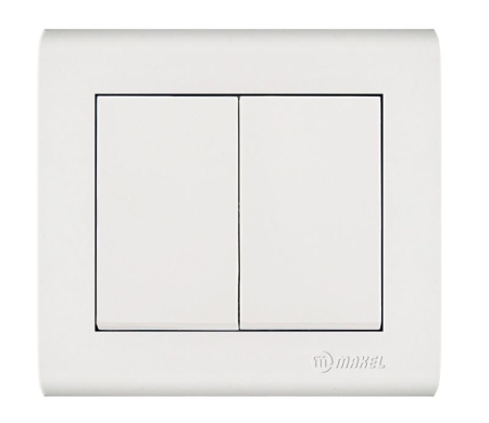 Выключатель 2-кл. Manolya бел. Makel 41001003