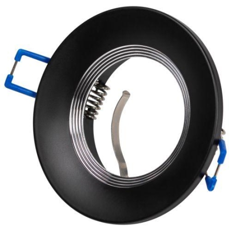 Светильник алюминиевый KL107 BK/SL MR16 GU5.3 встраив. черн. серебро Эра Б0061098