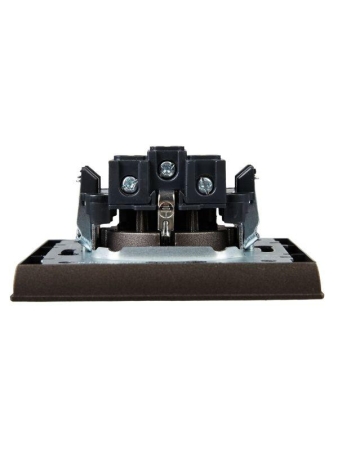 Розетка СП BRITE РСР14-1-0-БрТБ 16А в сборе с заземл. защ. шторки бр. IEK BR-R14-16-K45-F